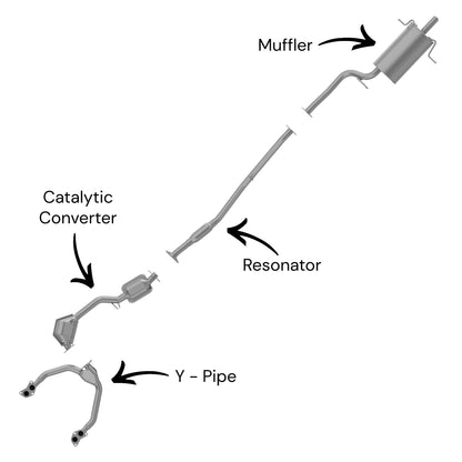 Subaru Forester 2.5 (Non-Turbo) (1999-2002) Y- Pipe, Catalytic Converter, Resonator and Muffler
