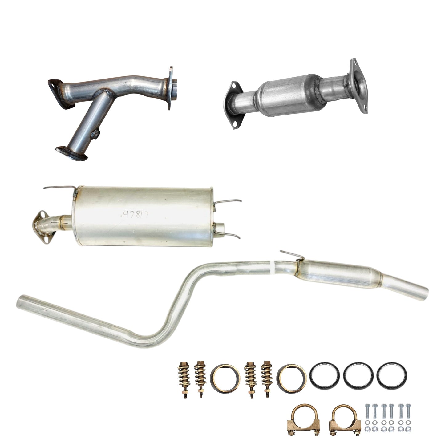 Toyota Sienna 3.5L (2011-2016) (AWD) Front Y Pipe, Catalytic Converter and Muffler with Tail Pipe