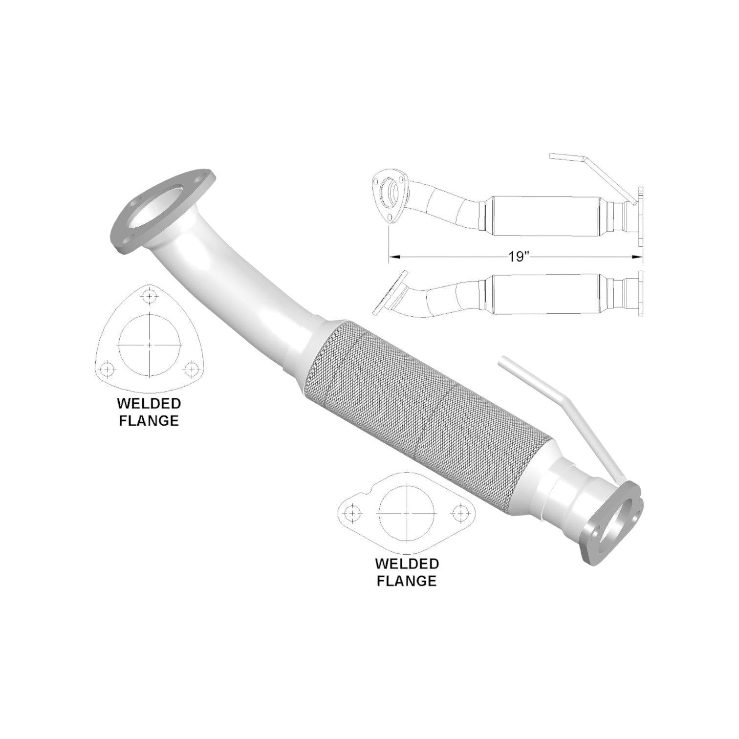 Mercury Mariner 2.3L (2005-2007) V4 Flex Pipe