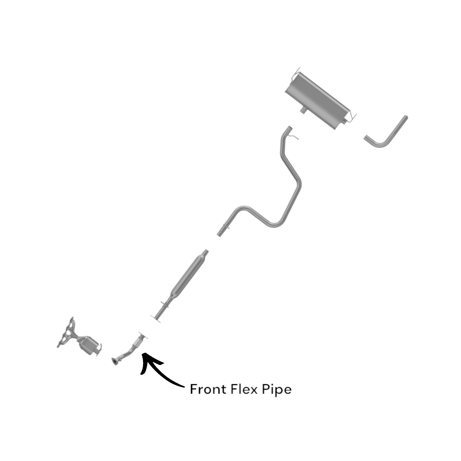 Pontiac G6 2.4L (2006, 2007) V4 Front Flex Pipe