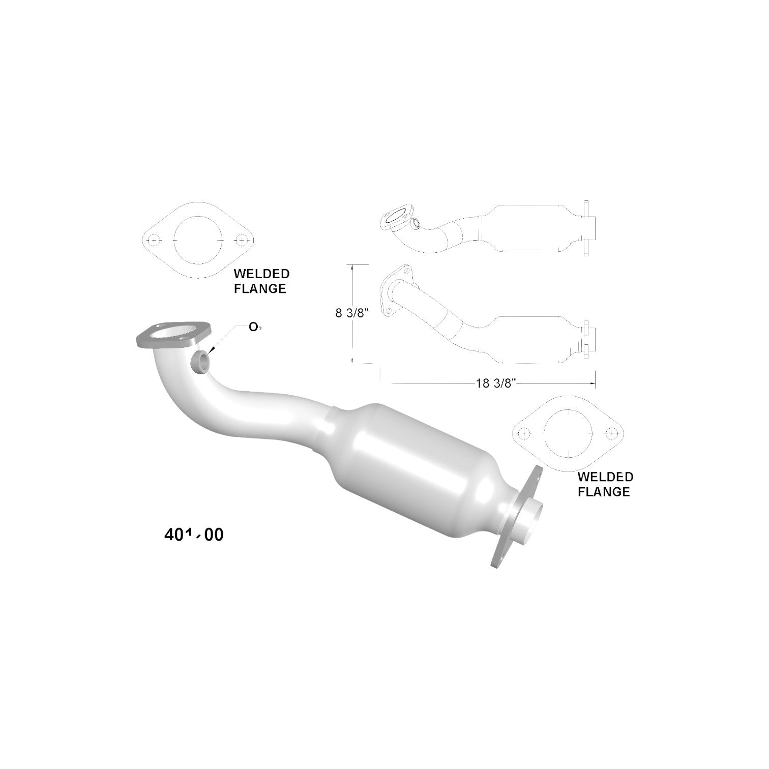 Cadillac SRX 3.6L V6 (2004-2007) Passenger Side Catalytic Converter