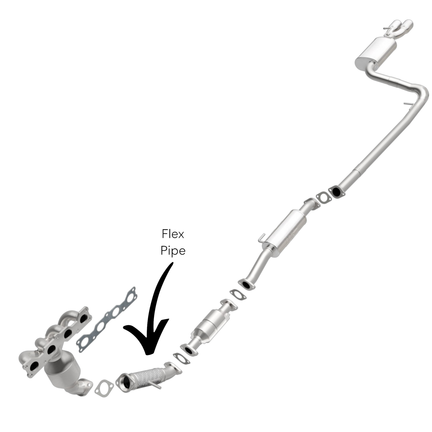 Hyundai Sonata 2.4L 2011-2014 Front Flex Pipe