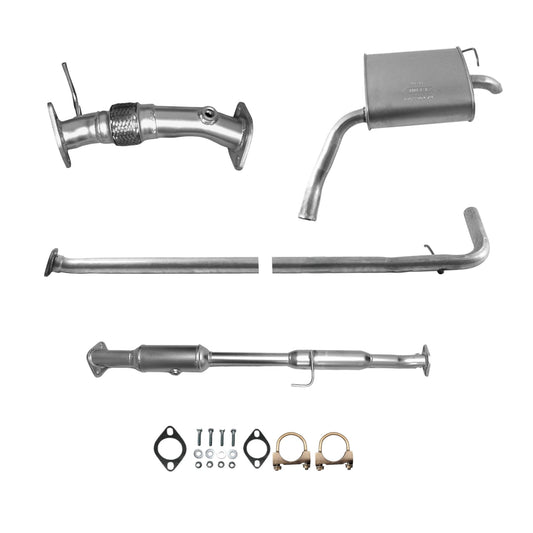 Hyundai Sonata 2.4L (2011-2014) (Without Sport Package) Flex Pipe (with Oxygen Sensor), Catalytic Converter with Resonator (with on hanger), Pipe and Muffler