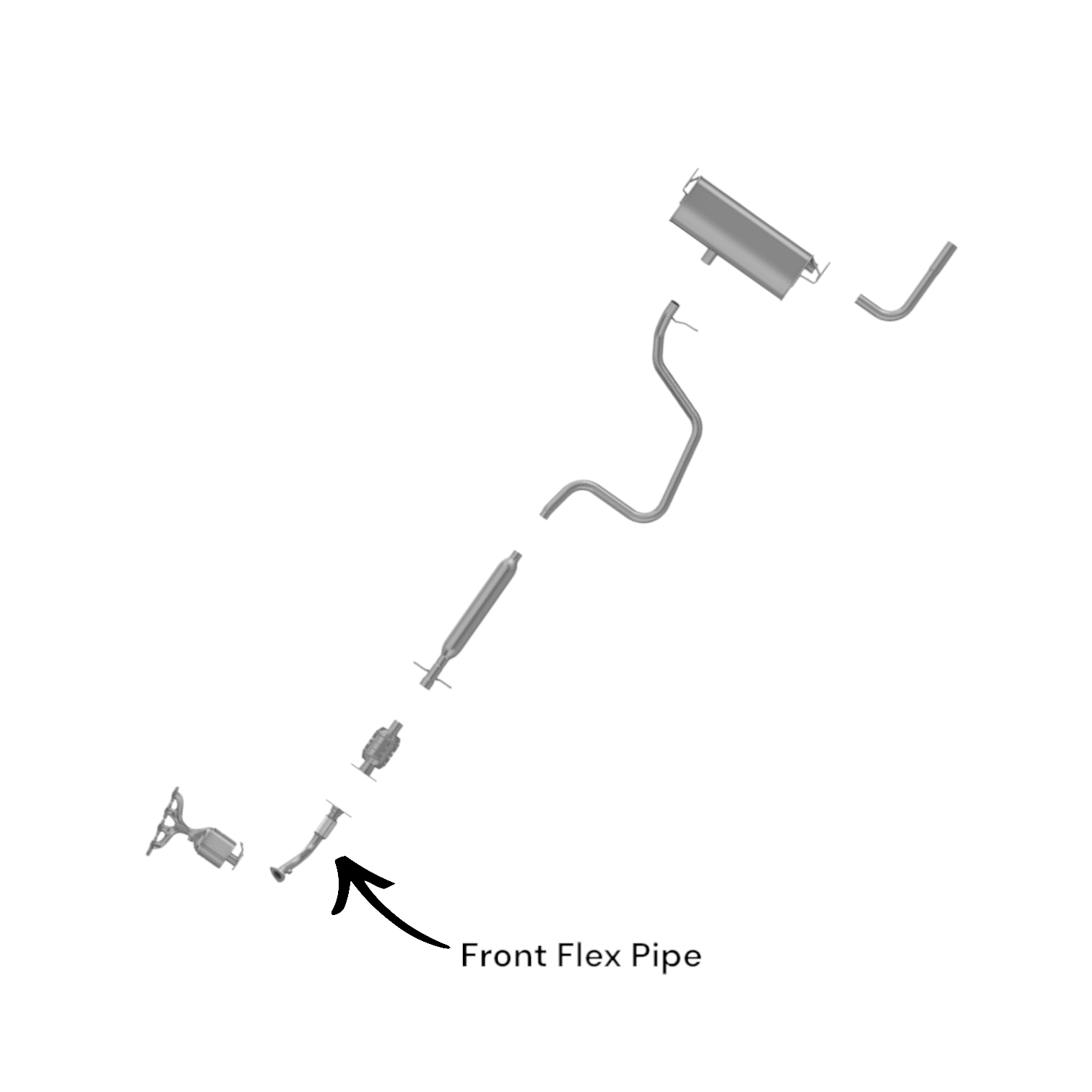 Saturn Aura 2.4L (2008) Front Flex Pipe