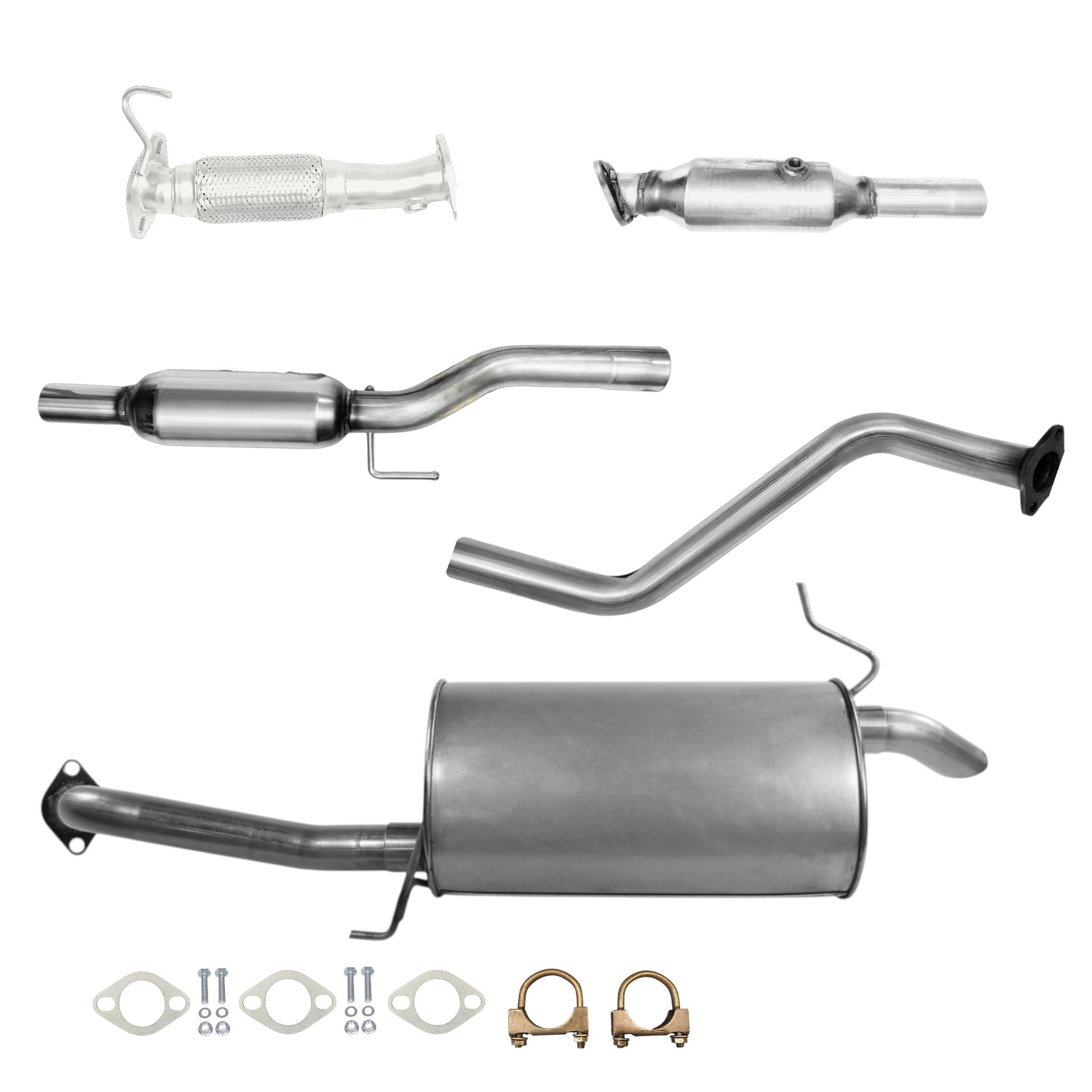 Hyundai Elantra 1.8L (2011-2014) (Except: SULEV) (For Federal Emissions System) Flex Pipe, Catalytic Converter, Resonator and Muffler