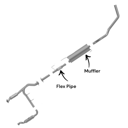 Ford F-150 3.5L (2011-2014) (Turbo) (126.0" Wheelbase) Flex Pipe and Muffler