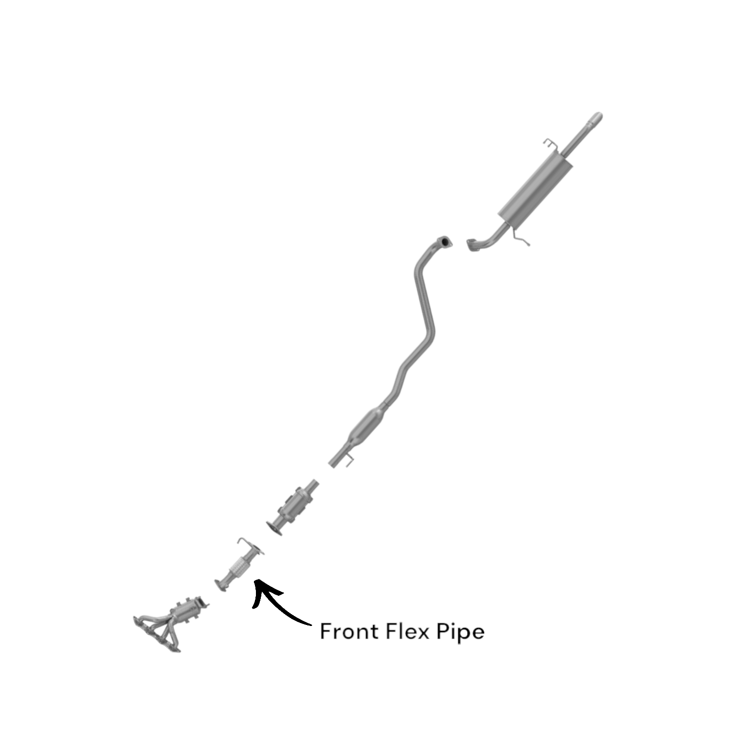 Hyundai Accent 1.6L (2012-2017)  Direct Fit Front Flex Pipe