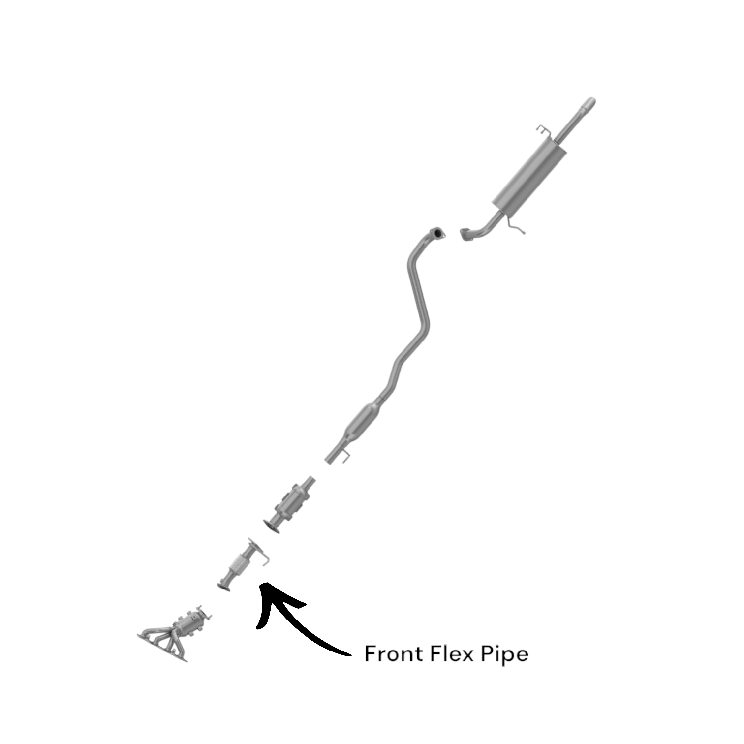 KIA Rio 1.6L V4 Direct Fit Front Flex Pipe