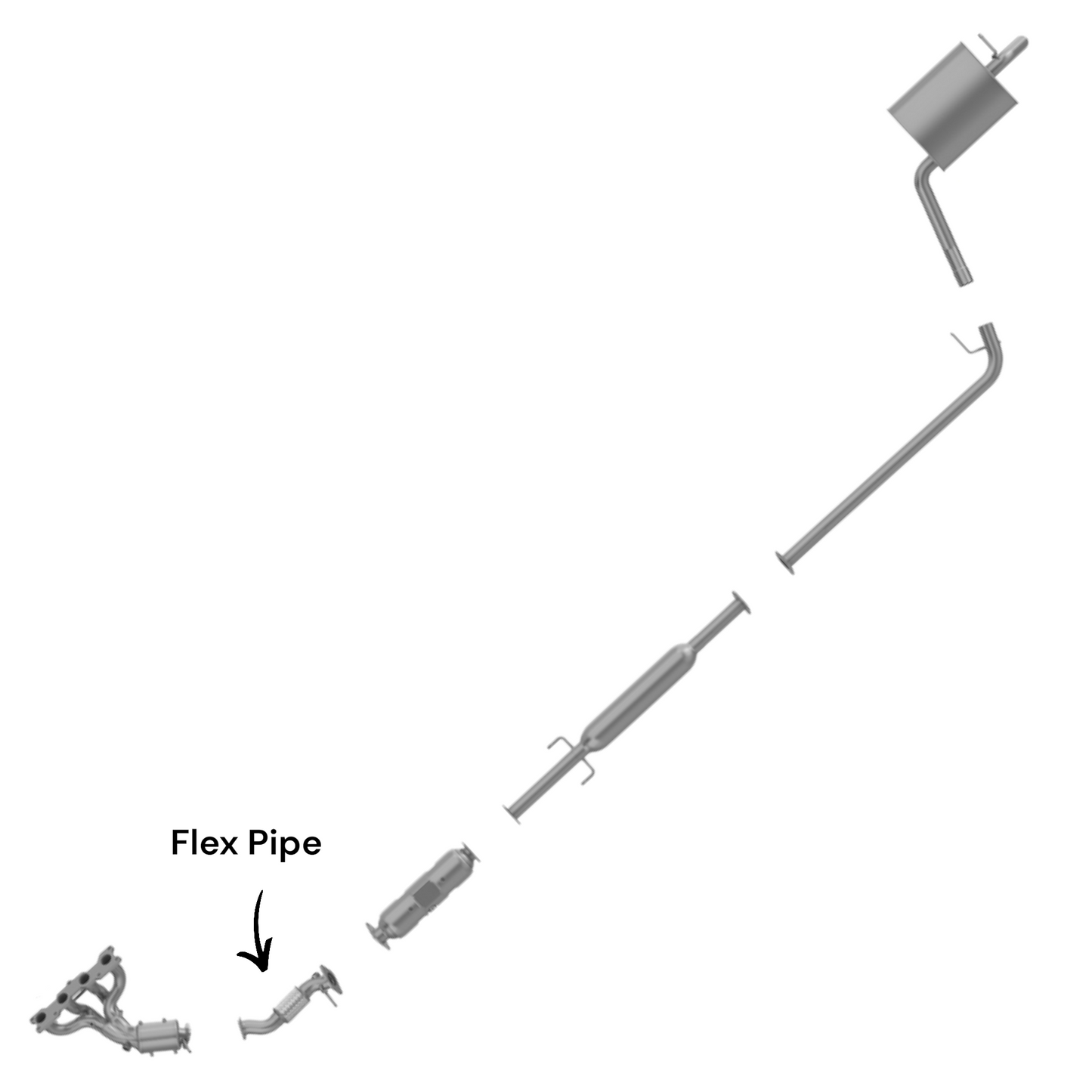 Kia Rondo 2.4L (2008-2012) Front Flex Pipe