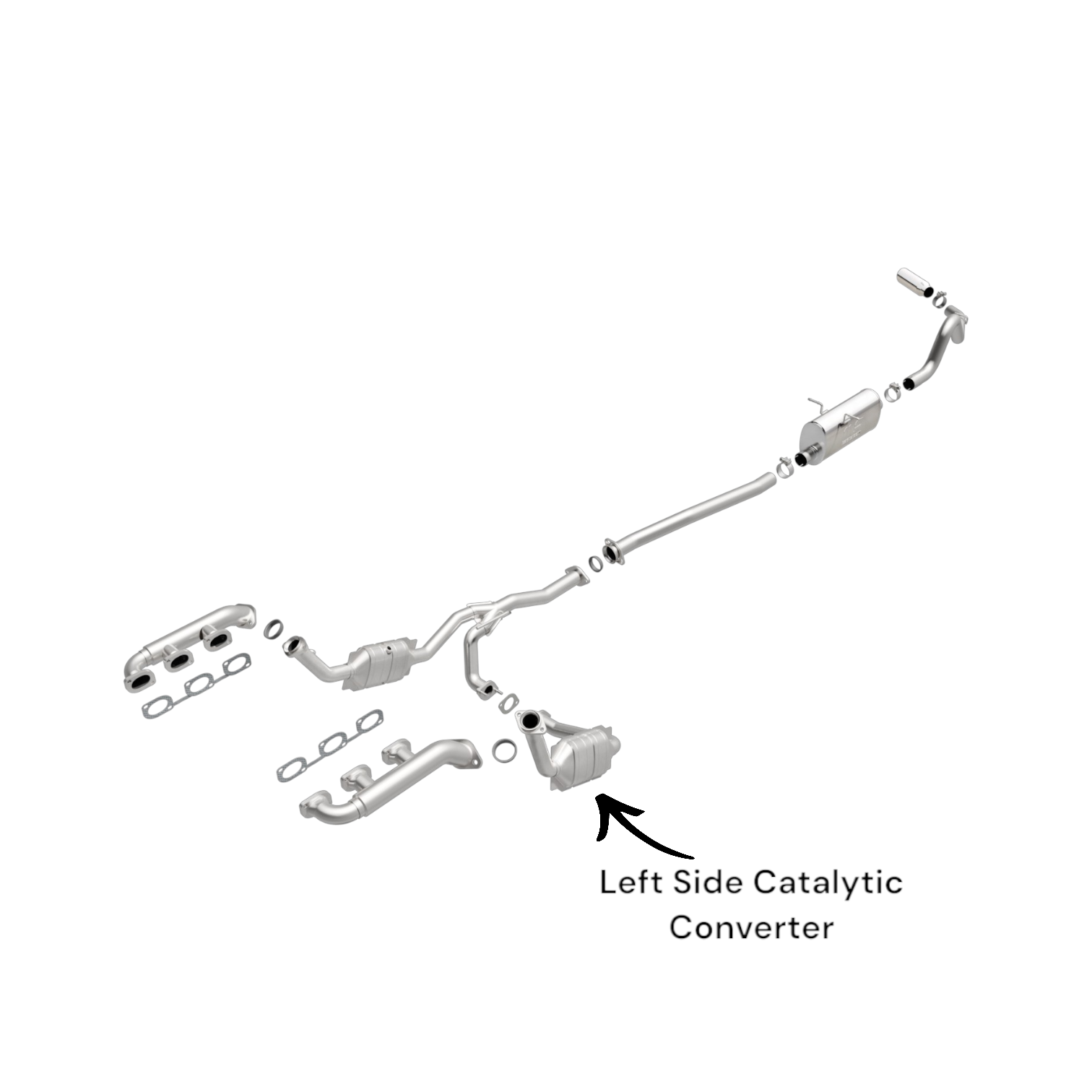 Mazda B4000 4.0L (2007-2009) Left Side Catalytic Converter