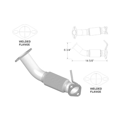 Hyundai Elantra Coupe 1.8L (2013) Front Flex Pipe (California Emission Only)