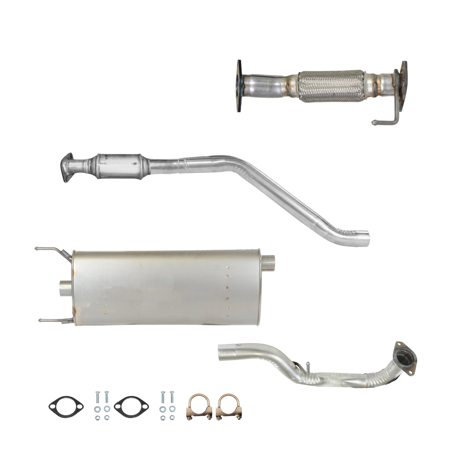 Hyundai Santa Fe Sport 2.4L (2013-2016) Flex Pipe, Catalytic Converter and Muffler with Axel Pipe