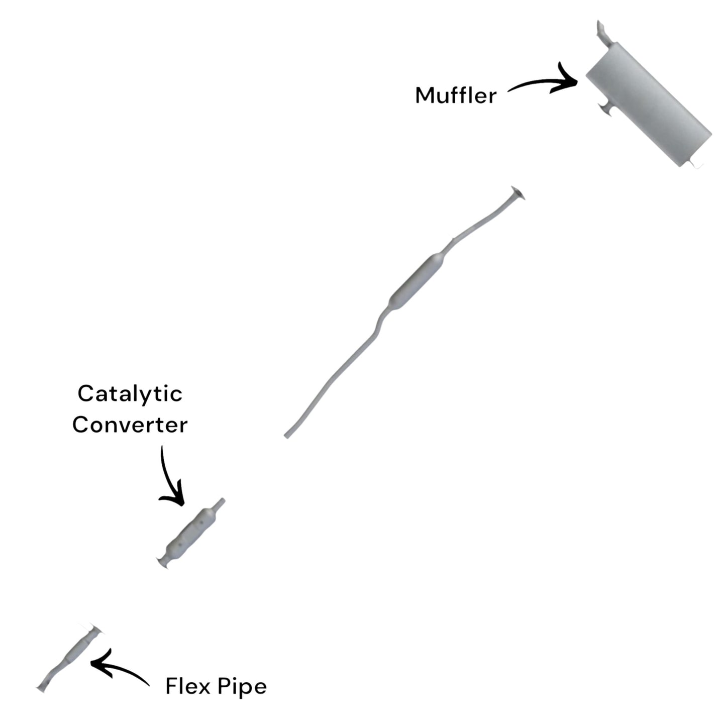 Hyundai Tucson 2.0L (2016-2018) (AWD) Flex Pipe, Catalytic Converter and Muffler