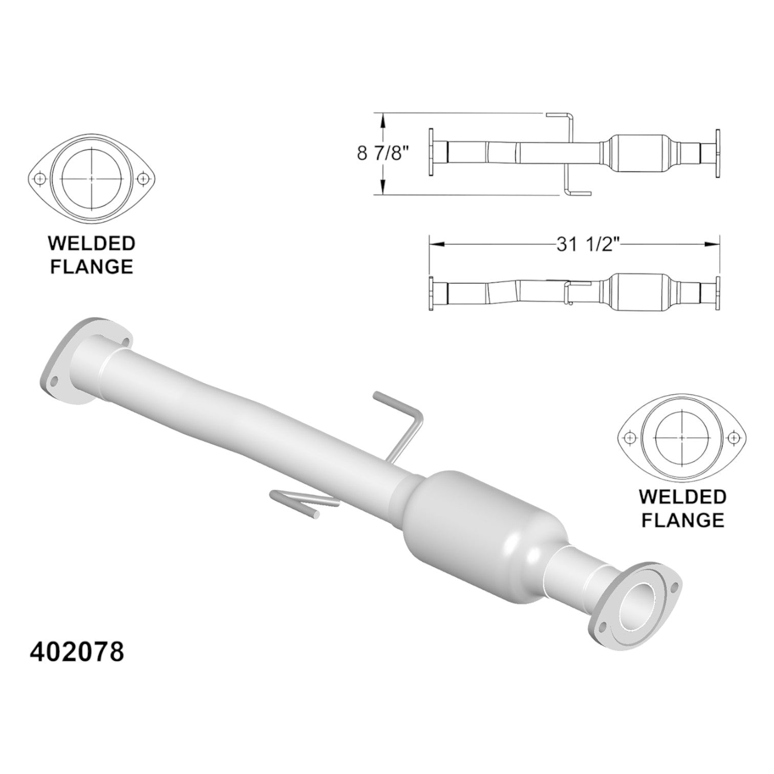 53432 - Toyota Tacoma 3.4L (2001-2004) V6 4WD/RWD 103.3/121.9 Wheelbase Catalytic Converter