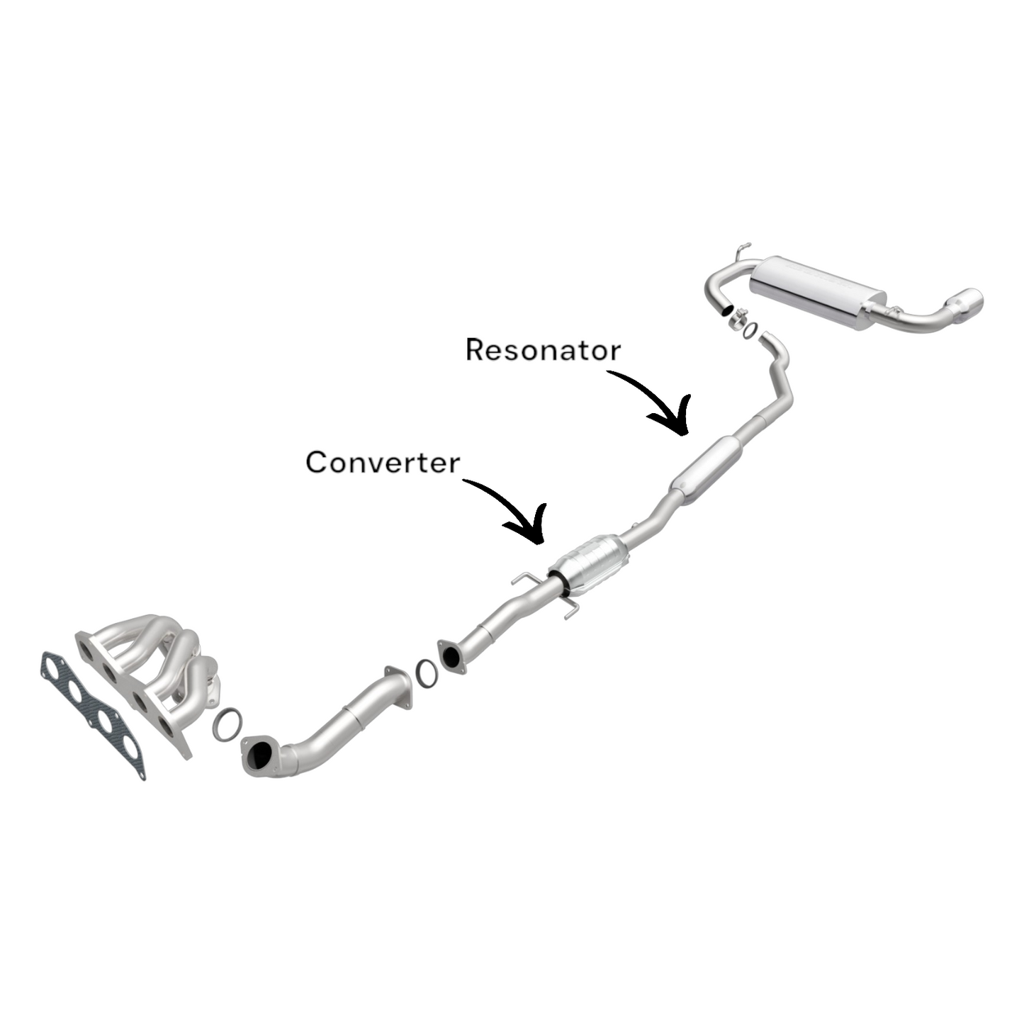 Pontiac Vibe 1.8L (2003-2008) Catalytic Converter & Resonator