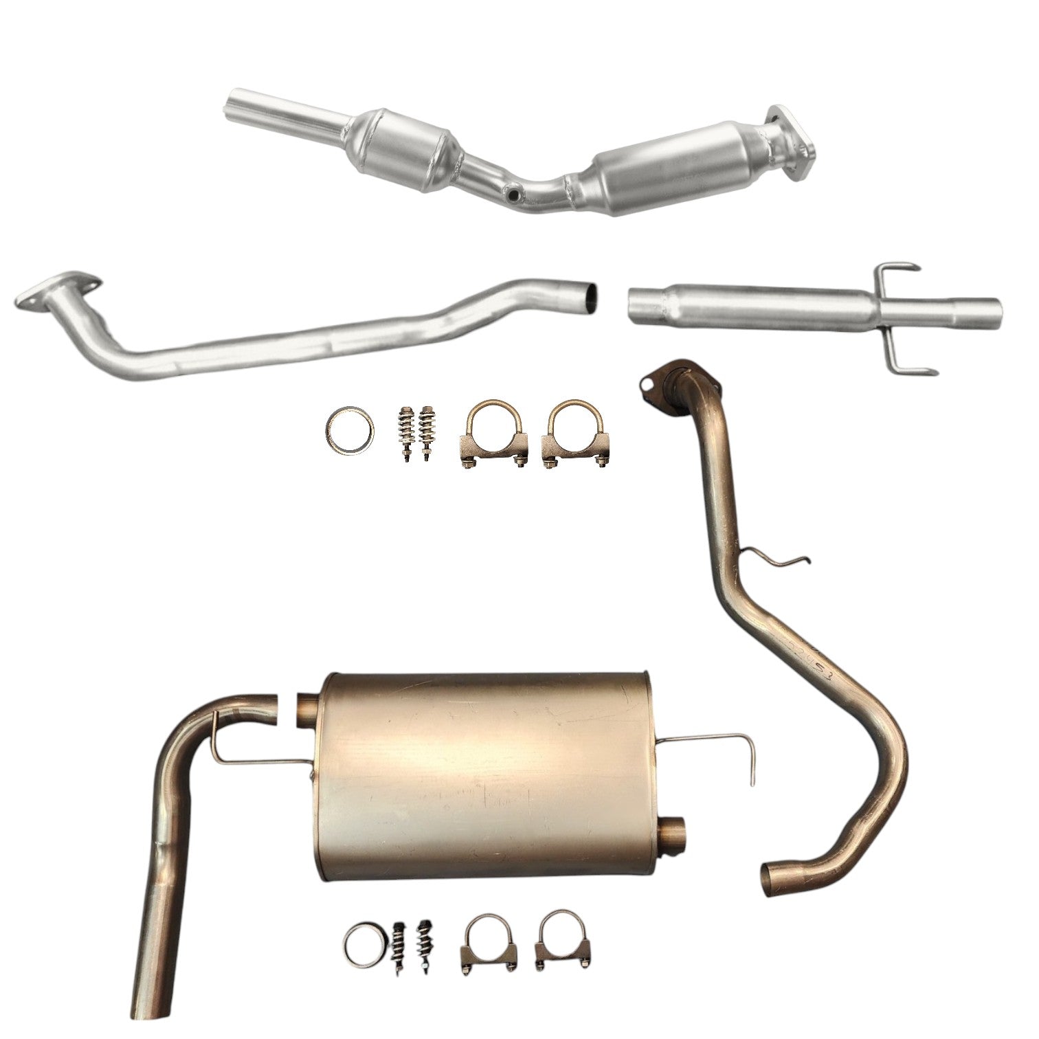 Pontiac Vibe 1.8L (2003-2008) FWD Catalytic Converter, Resonator & Muffler