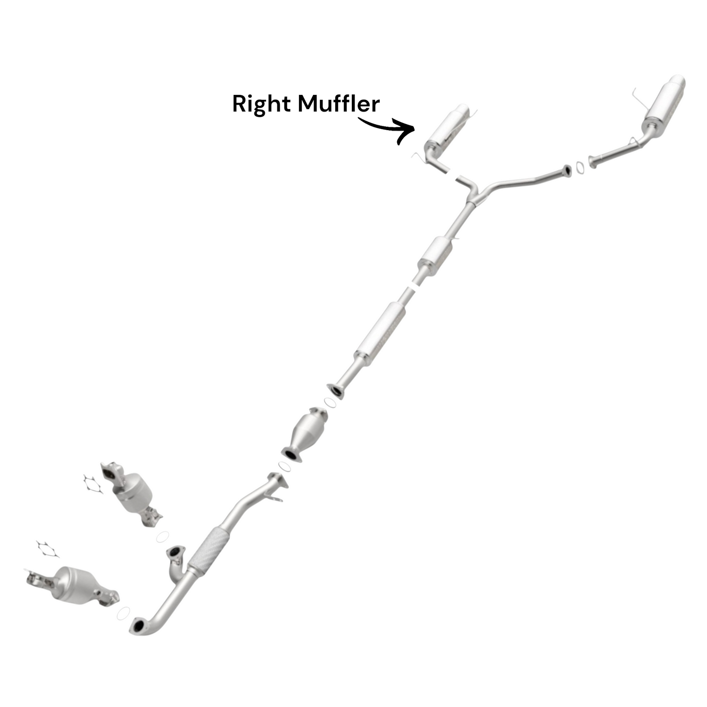 Honda Accord 3.0L (2005) (Sedan) (FULL HYBRID) Right side Muffler