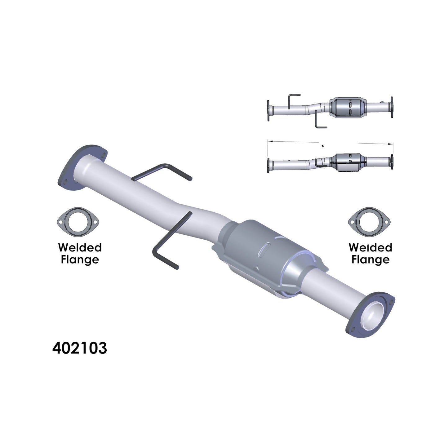 Toyota 4Runner 2.7L (1999 & 2000) Rear Catalytic Converter
