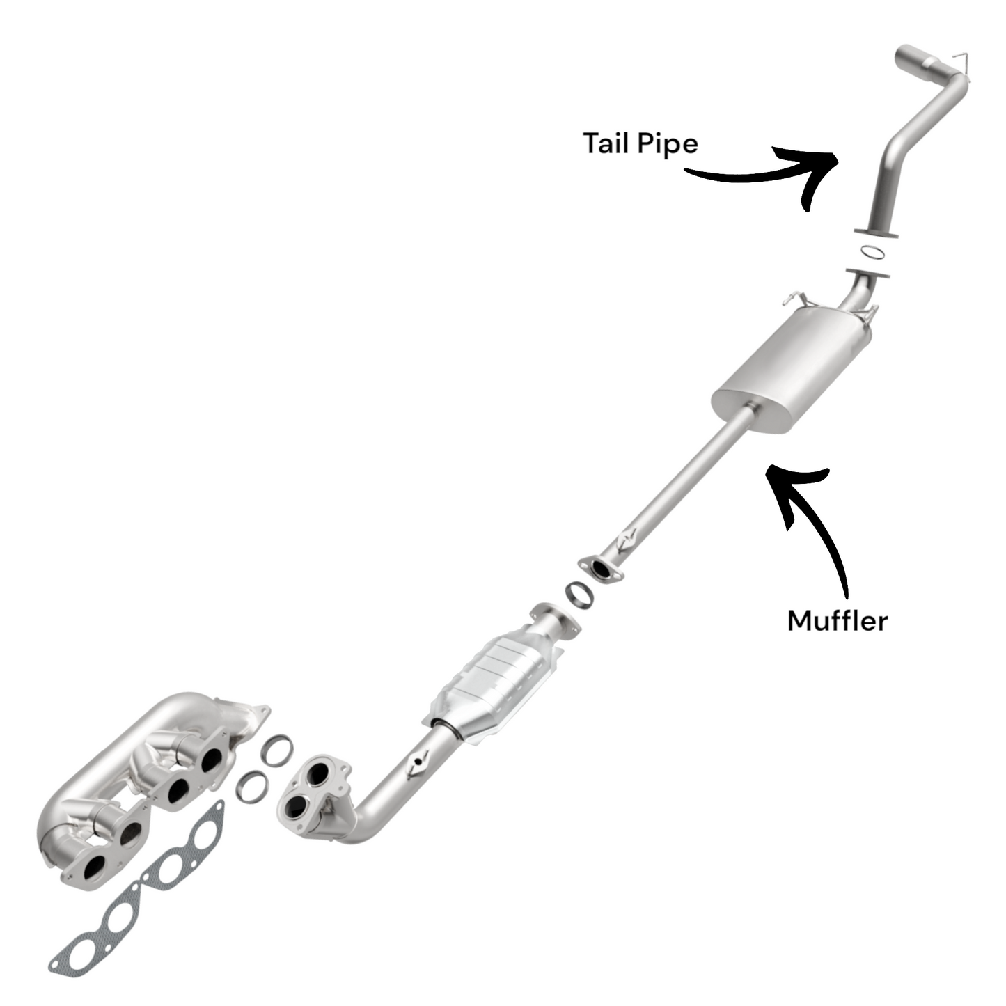 Toyota 4Runner 2.7L (1996-2000) Muffler with Tail pipe