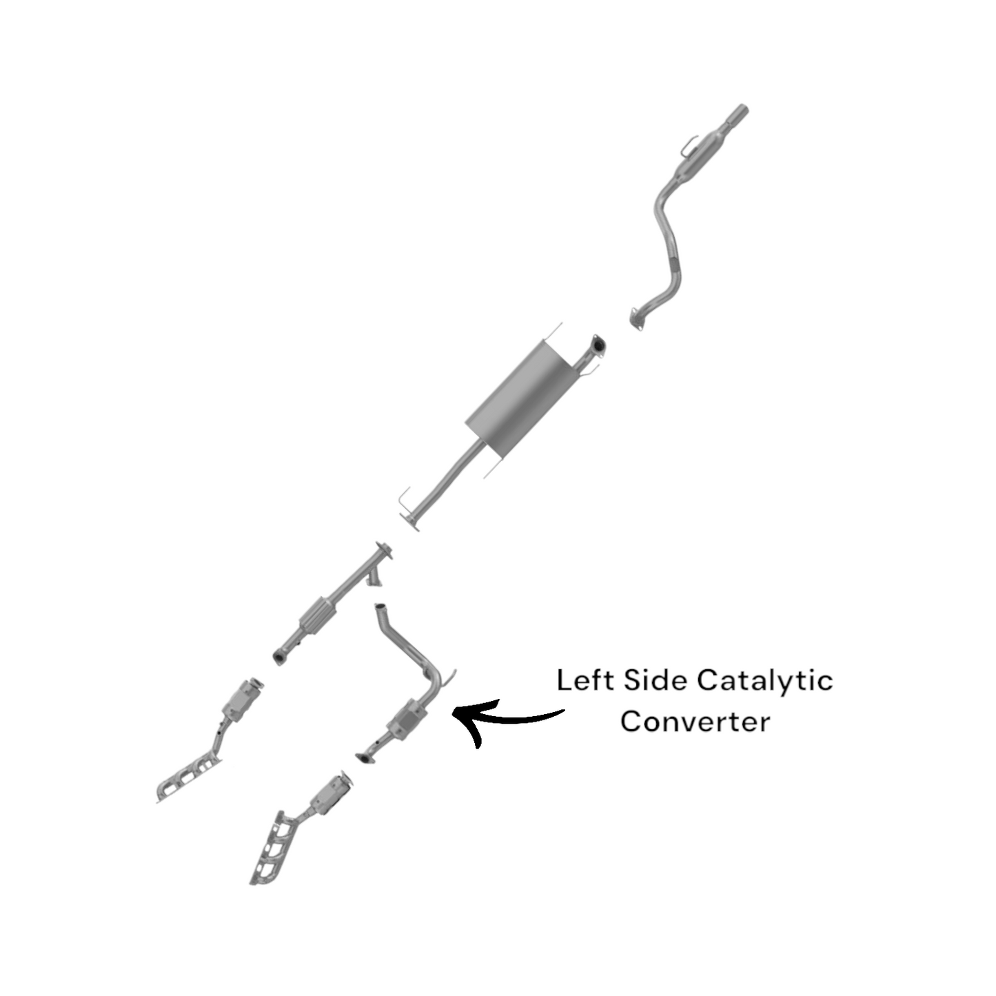 Lexus GX470 4.7L (2005-2009) Left Side Catalytic Converter