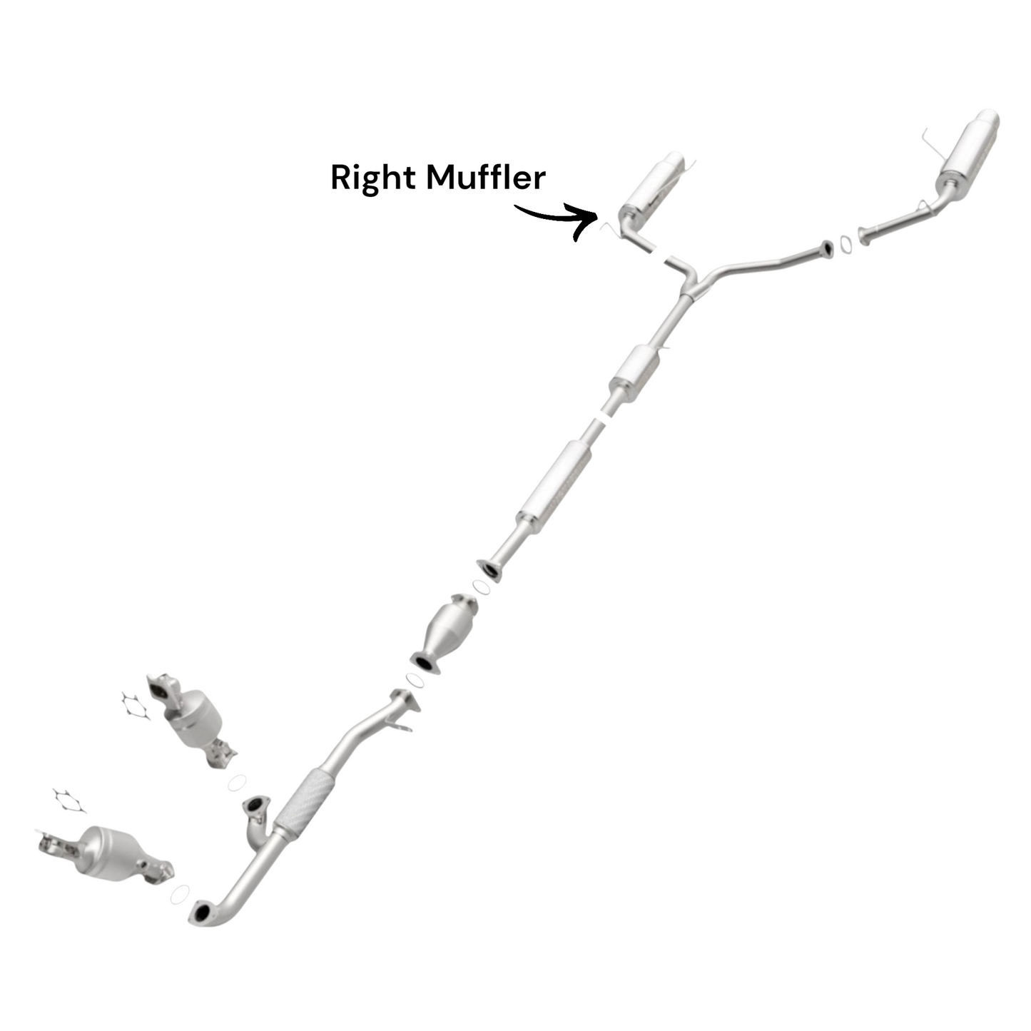 Honda Accord 3.0L (2006-2007) (Hybrid and Non-Hybrid) Right Side Muffler