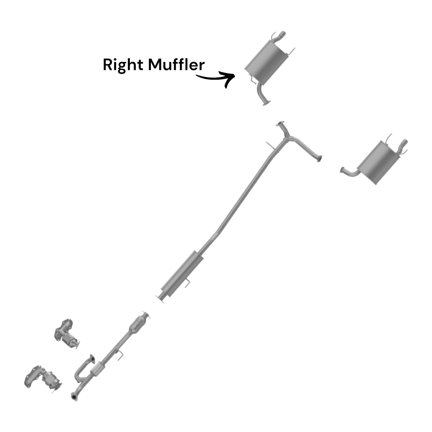 Toyota Avalon 3.5L (2005-2012) Right Muffler