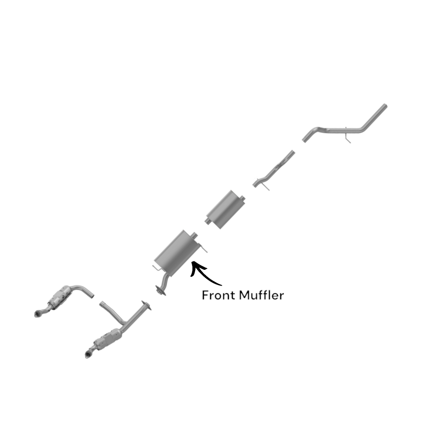 Mercury Mountaineer 4.6L (2006-2010) Front Muffler
