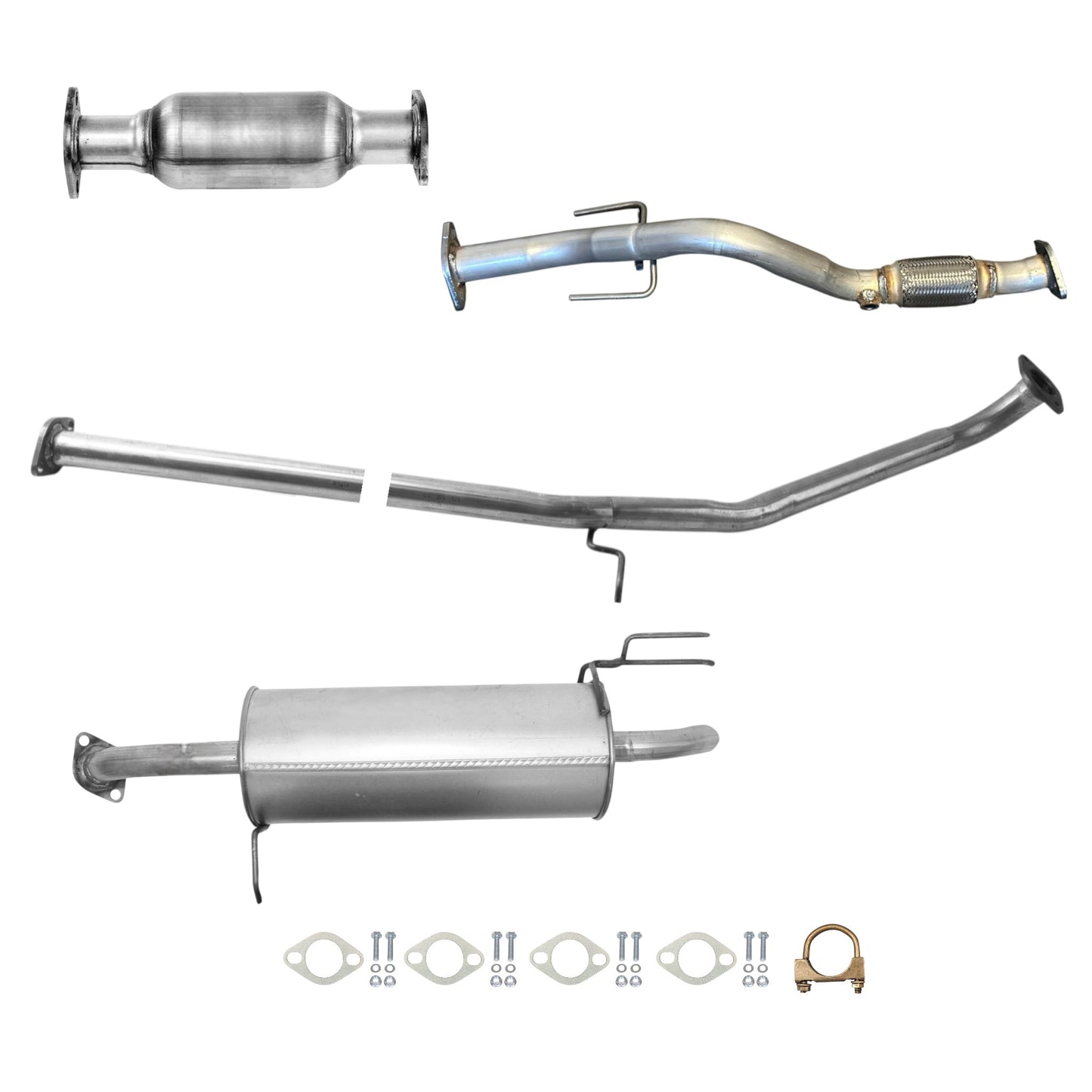 Hyundai Accent 1.6L (2010) (Canadian Built) (Hatchback) Flex Pipe, Catalytic Converter, Pipe and Muffler