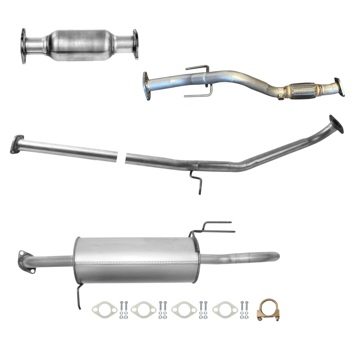 Hyundai Accent 1.6L (2010) (Canadian Built) (Sedan) Flex Pipe, Catalytic Converter, Pipe and Muffler