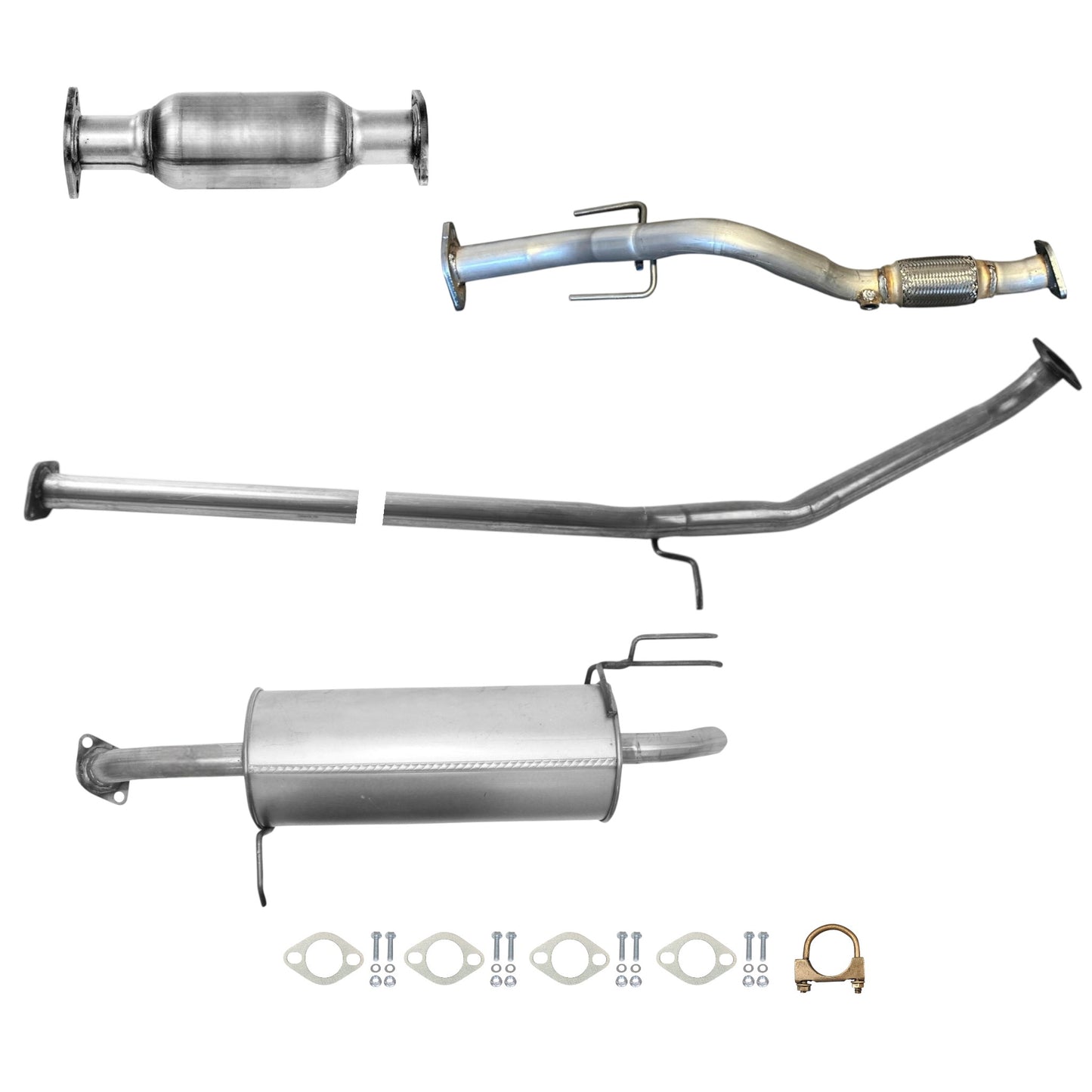 Hyundai Accent 1.6L (2011) (Canadian Built) (Hatchback) Flex Pipe, Catalytic Converter, Pipe and Muffler