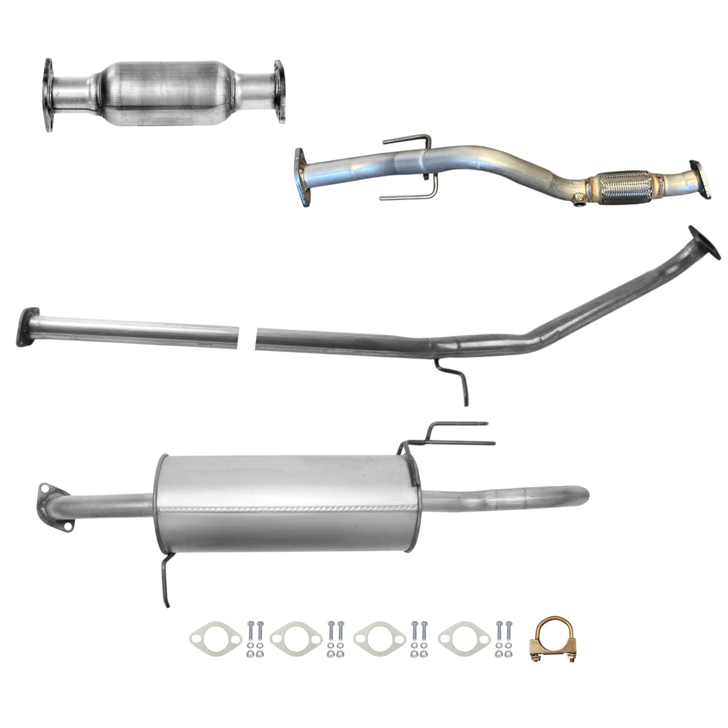 Hyundai Accent 1.6L (2011) (Canadian Built) (Sedan) Flex Pipe, Catalytic Converter, Pipe and Muffler