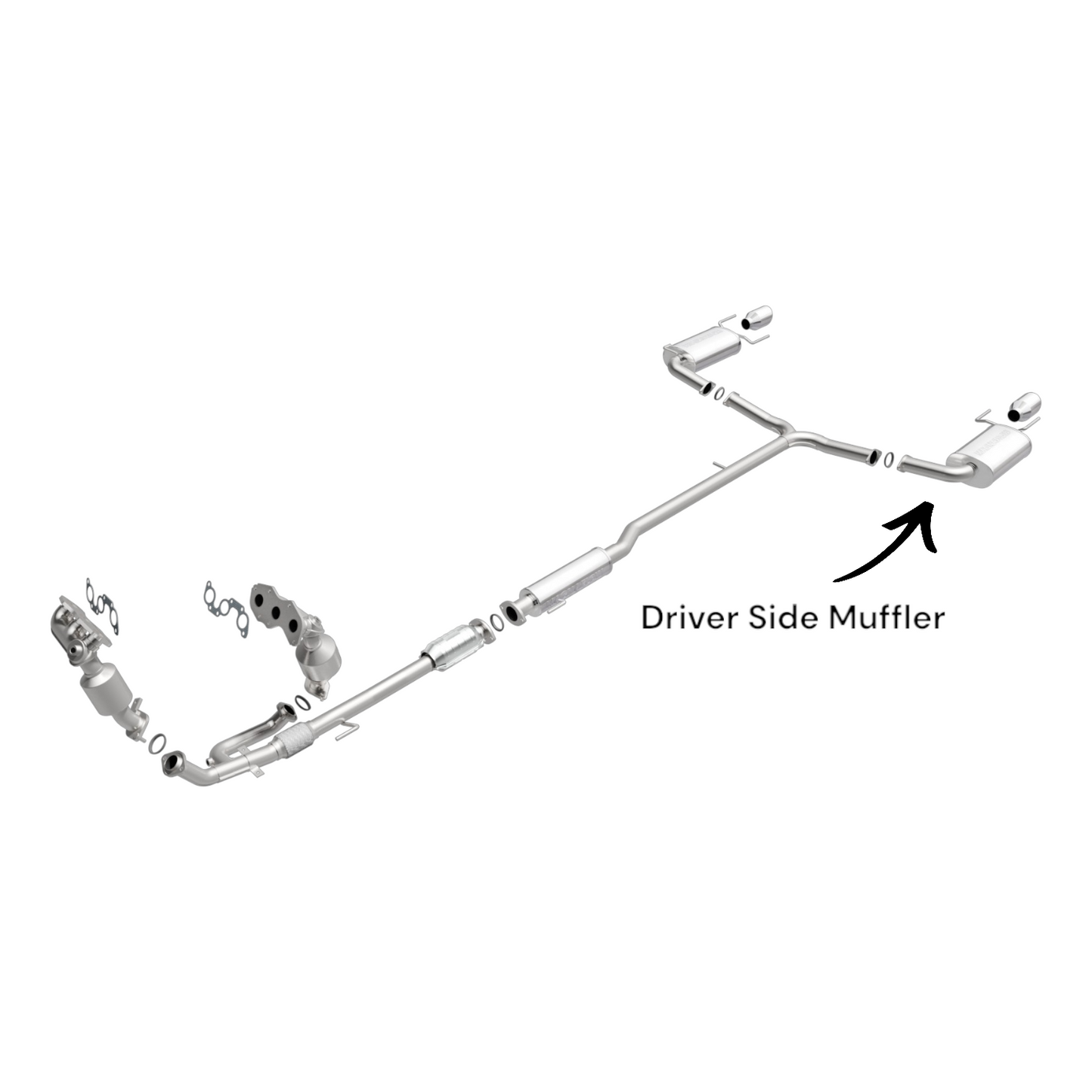 Toyota Camry 3.5L (2007-2011) Driver Side Muffler (Left side)