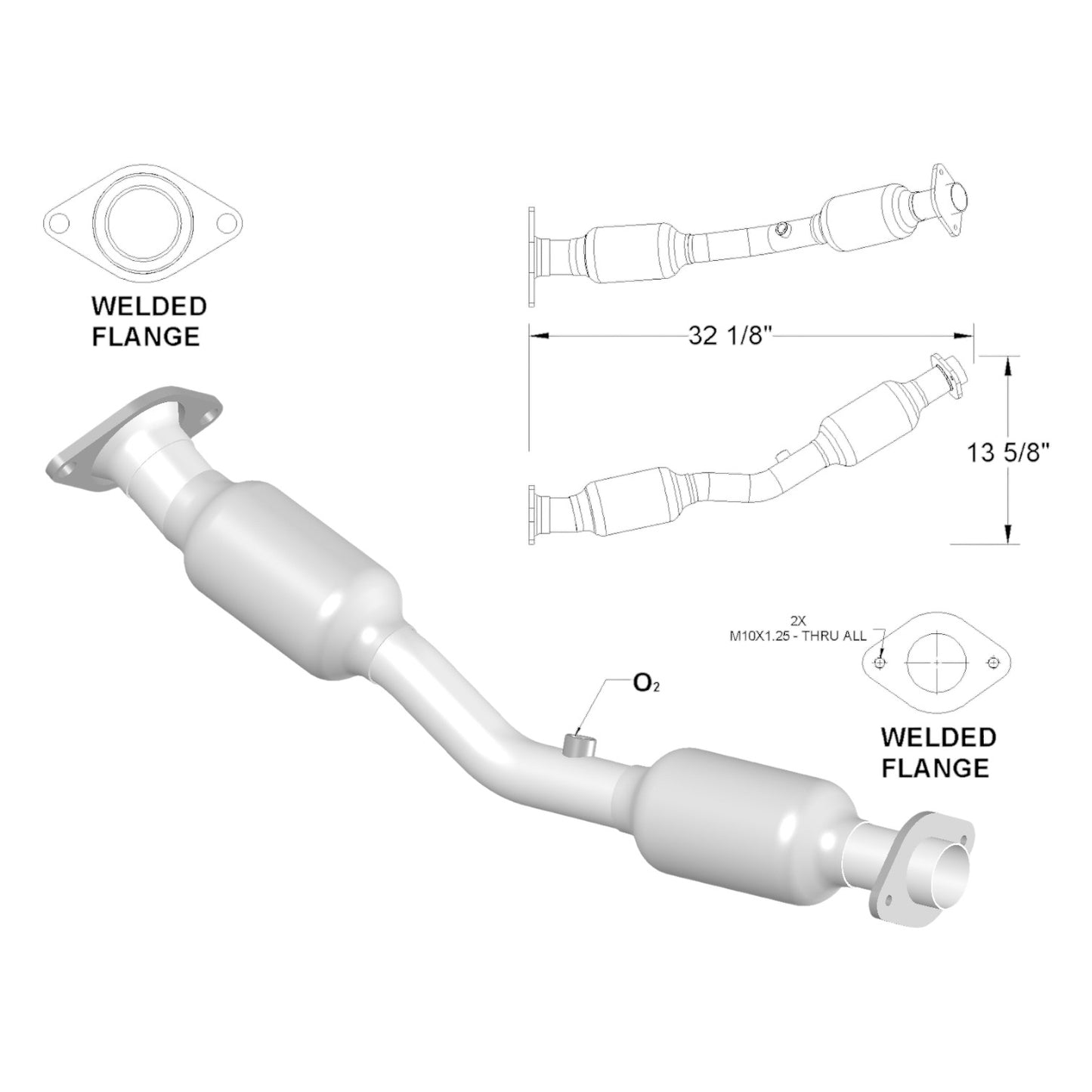 Nissan Versa 1.6L & 1.8L (2007-2012) V4 Direct Fit Catalytic Converter