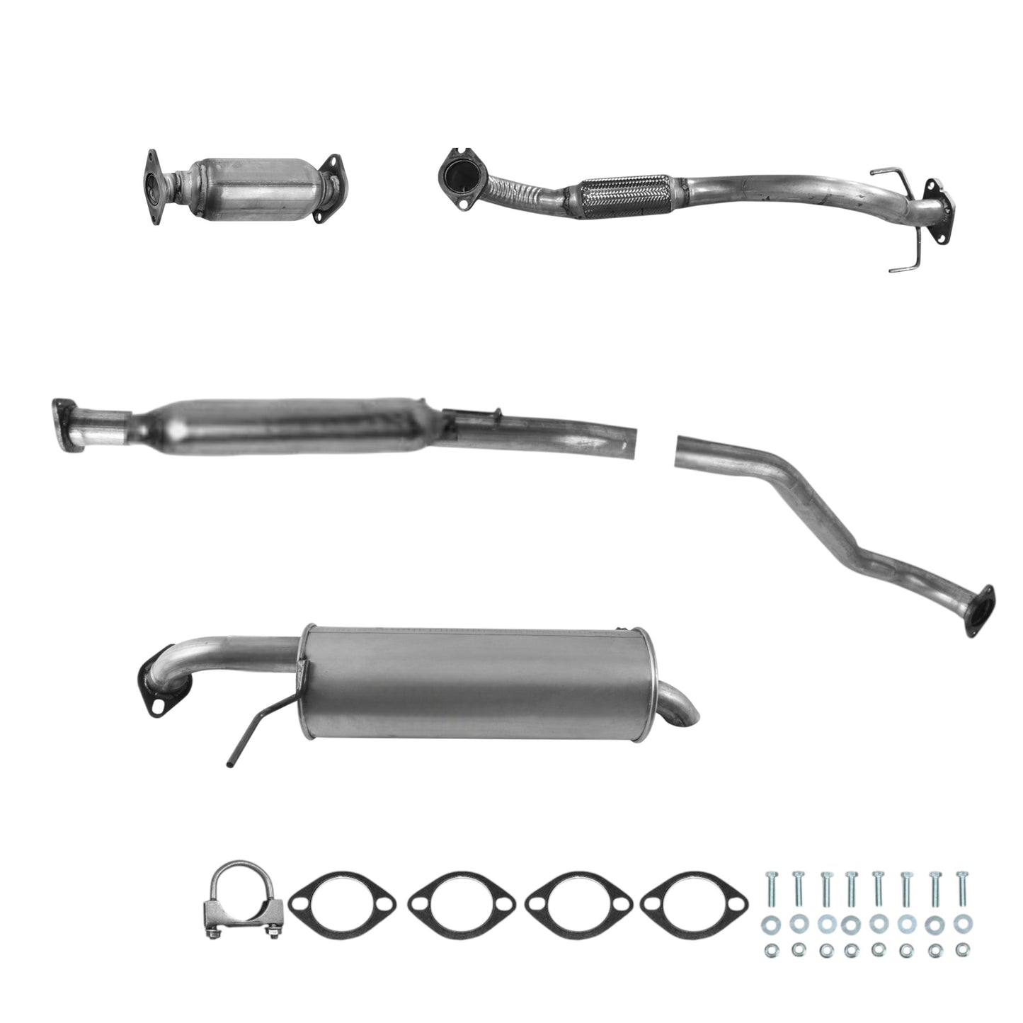 Kia Soul 2.0L (2010-2011) Flex Pipe, Converter, Resonator and Muffler