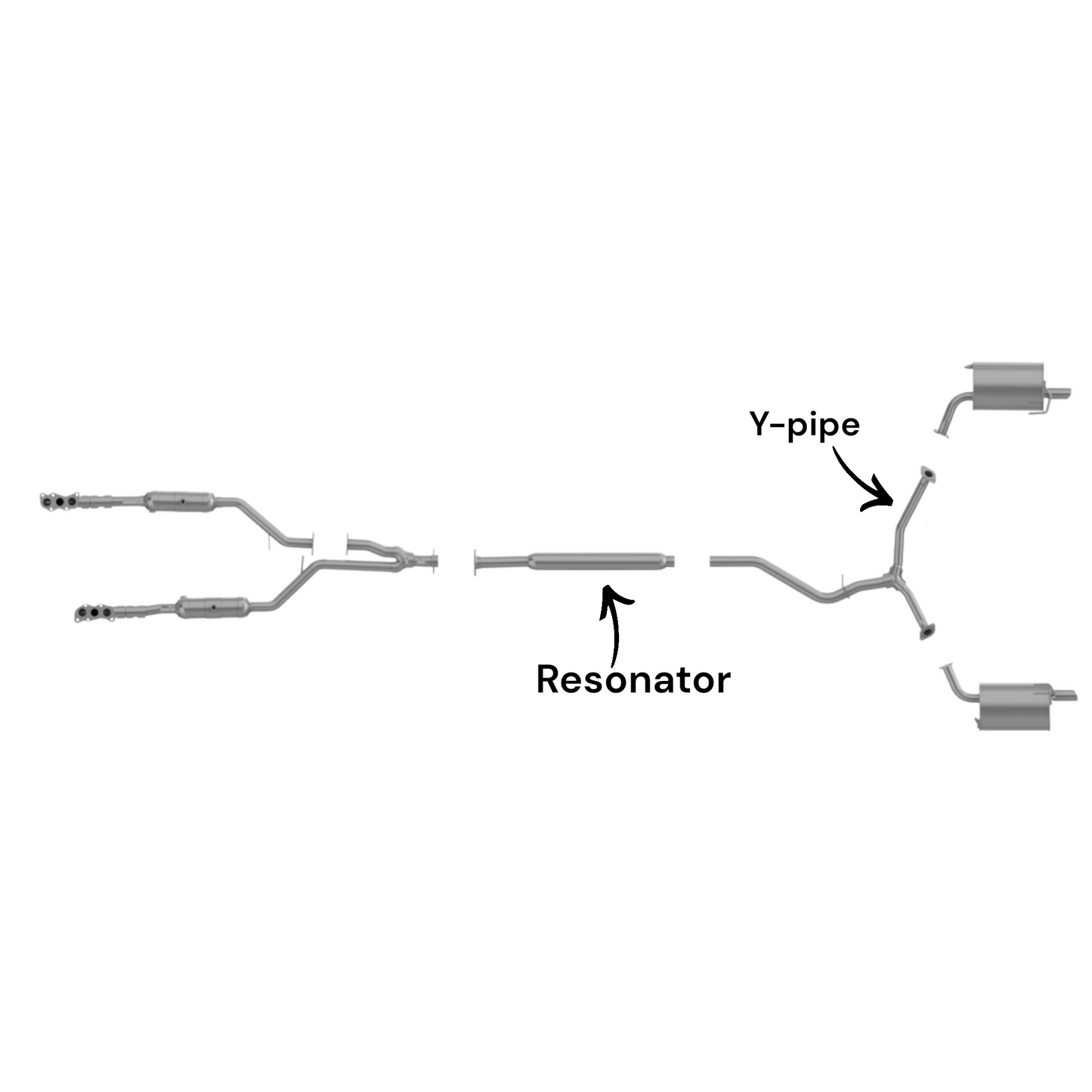 Subaru Tribeca 3.6L (2010-2014) Resonator with Y-Pipe