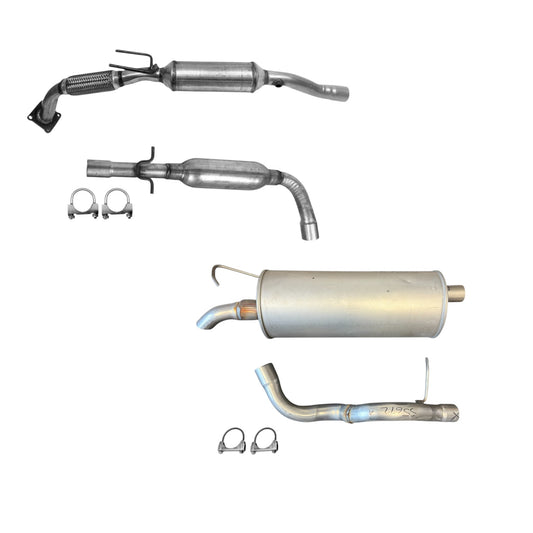 Volkswagen Golf City 2.0L (2007-2009) Catalytic Converter With Flex, Resonator And Muffler