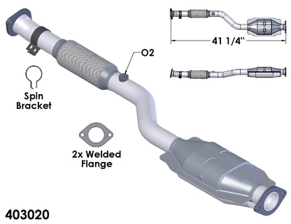 Hyundai Tiburon 2.0L 2003-2006 Catalytic Converter