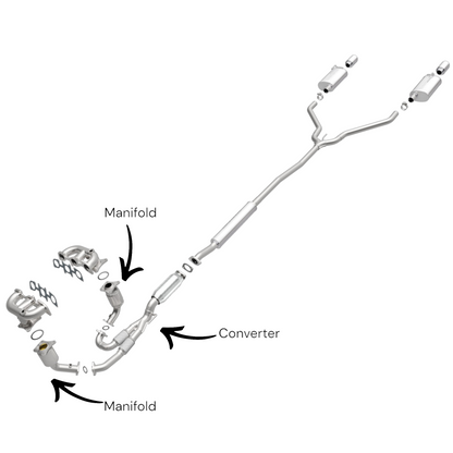 Nissan Altima 3.5L (2002-2006) Flex Y-Pipe, Catalytic Converter Set