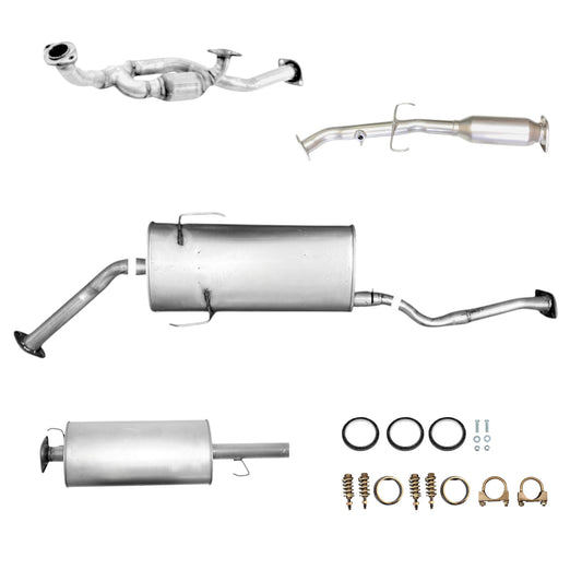 Toyota Sienna 3.0L (2001-2003) Y-Pipe Converter, Rear Catalytic Converter, Middle Muffler and Rear Muffler