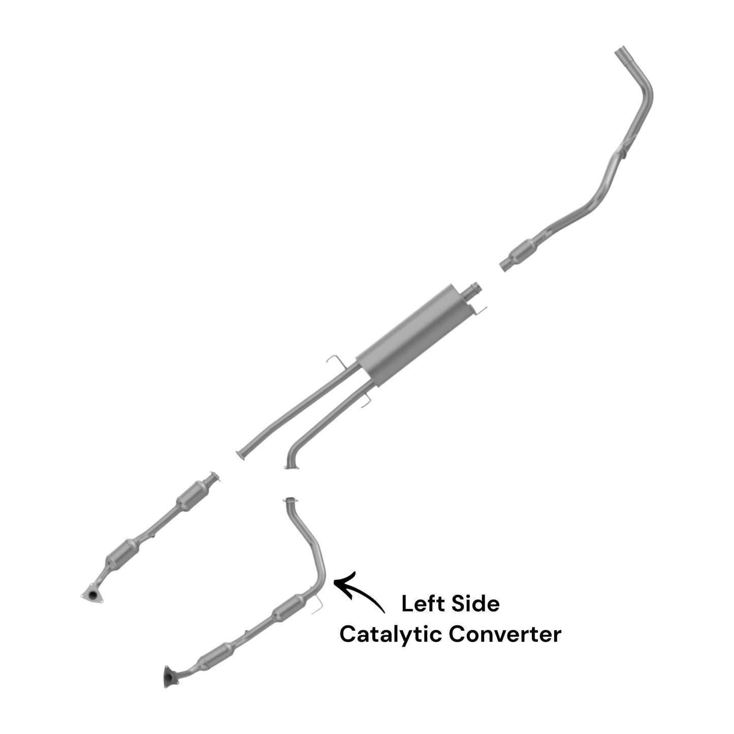 Toyota Tundra 5.7L (2007-2014) (164.6" Wheelbase) Left Side Catalytic Converter