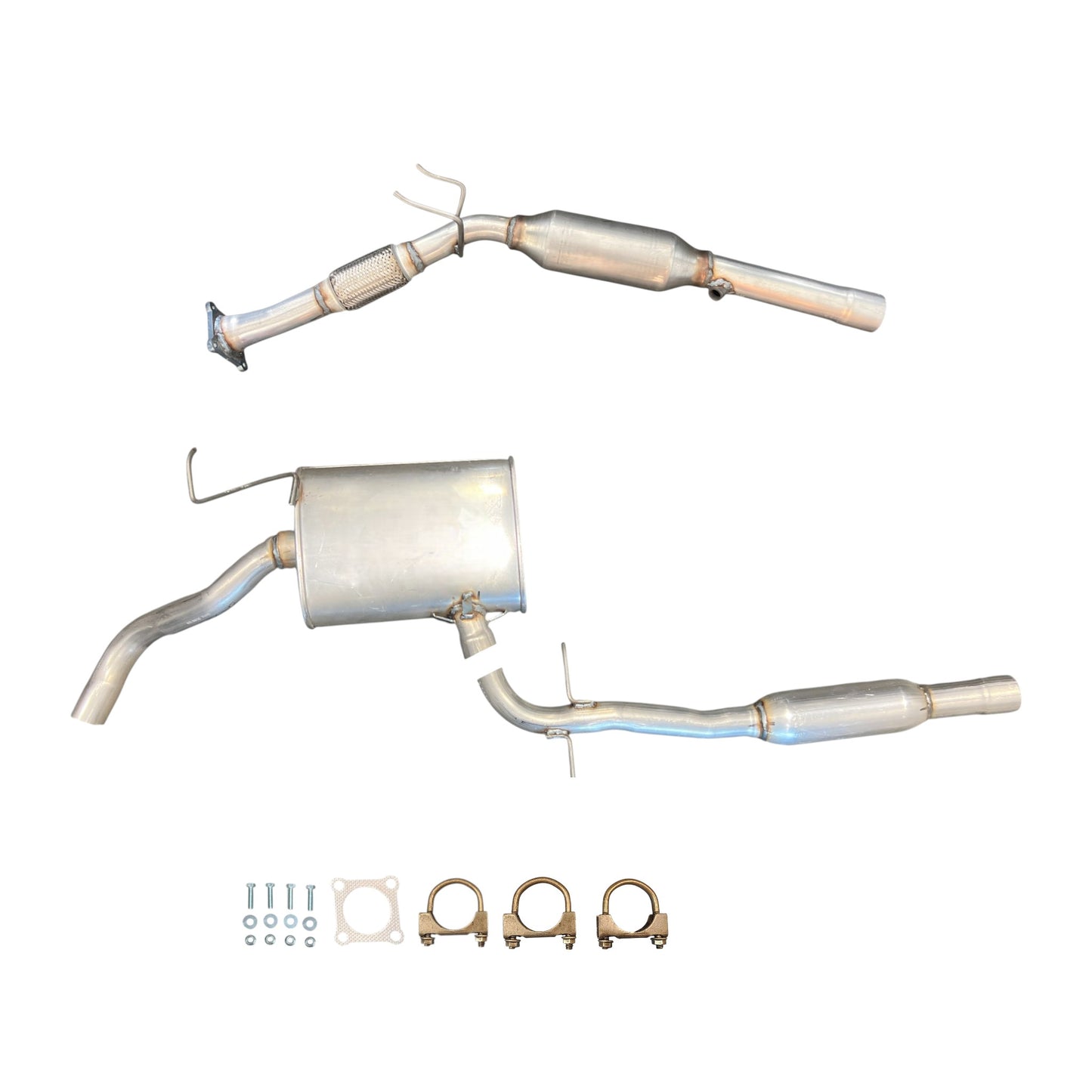 Volkswagen Rabbit 2.5L (2006-2009) (Federal Emissions Only) Flex Pipe with Catalytic Converter and Middle Resonator