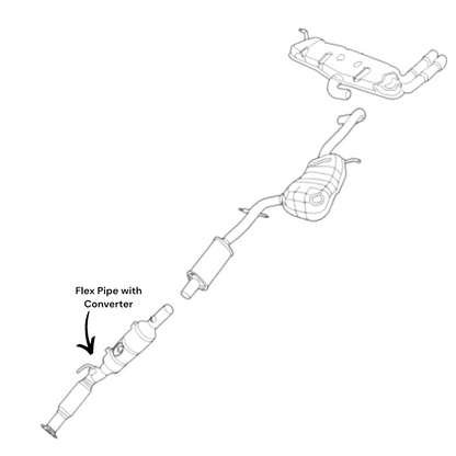 Volkswagen Golf 2.5L (2010-2014) Flex Pipe with Converter