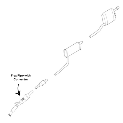 Volkswagen Passat 2.5L (2012-2014) Flex Pipe with Converter