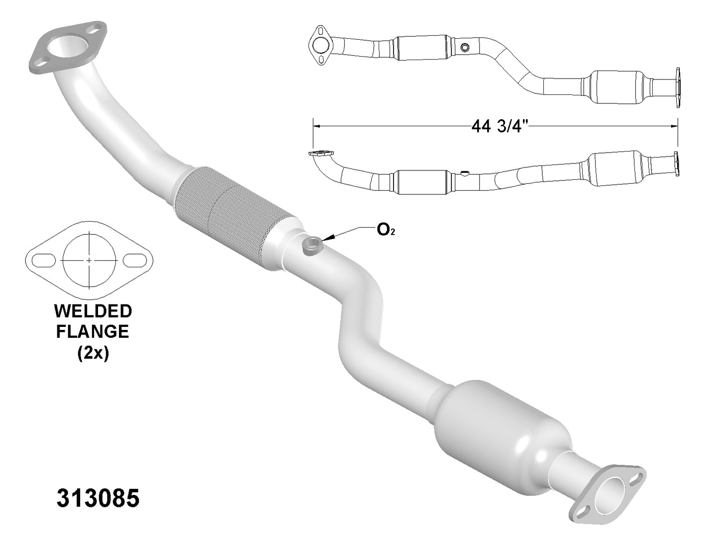 Hyundai Elantra 2.0L 2004-2006 Catalytic Converter