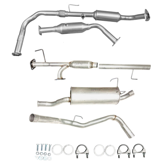 Toyota Tundra 4.7L (2003-2004) (128.3" Wheelbase) Both Side Catalytic Converter, Resonator and Rear Muffler