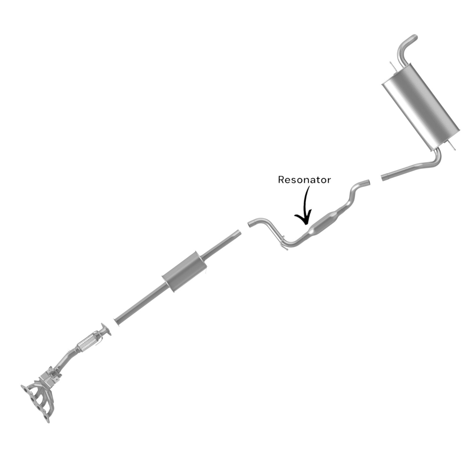 Ford Focus 2.0L (2012-2018) (Naturally Aspirated) (Except PZEV) Rear Resonator