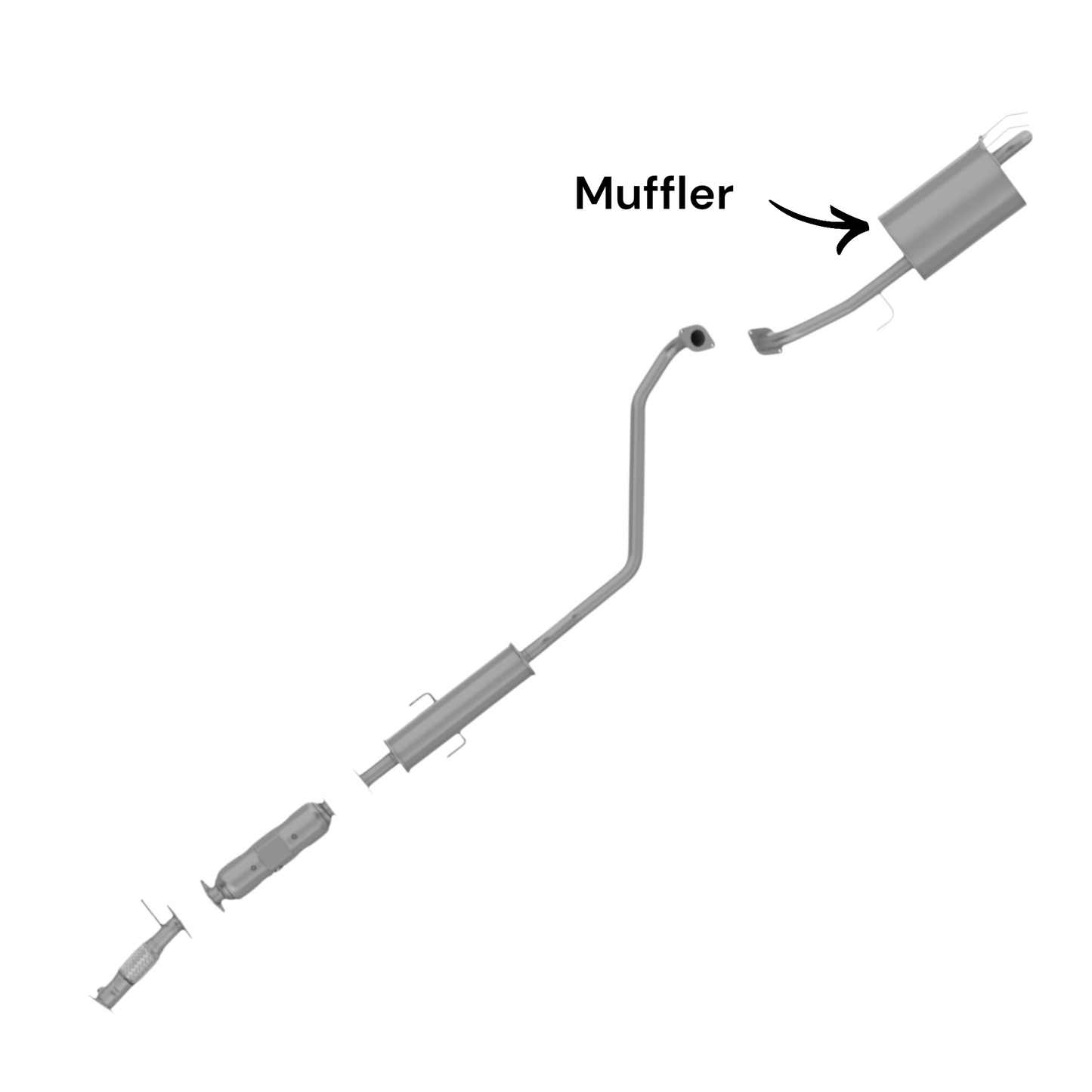 Kia Forte 2.0L (2010-2013) (Sedan Only) Muffler