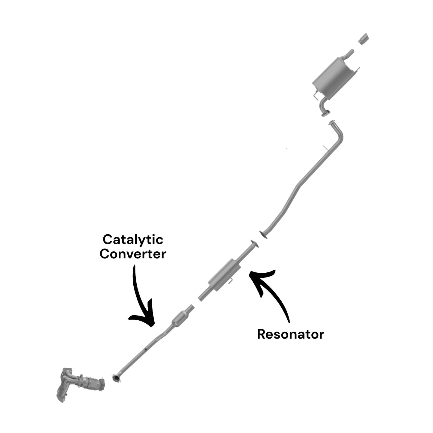 Toyota Camry 2.5L (2012-2017) Catalytic Converter & Resonator