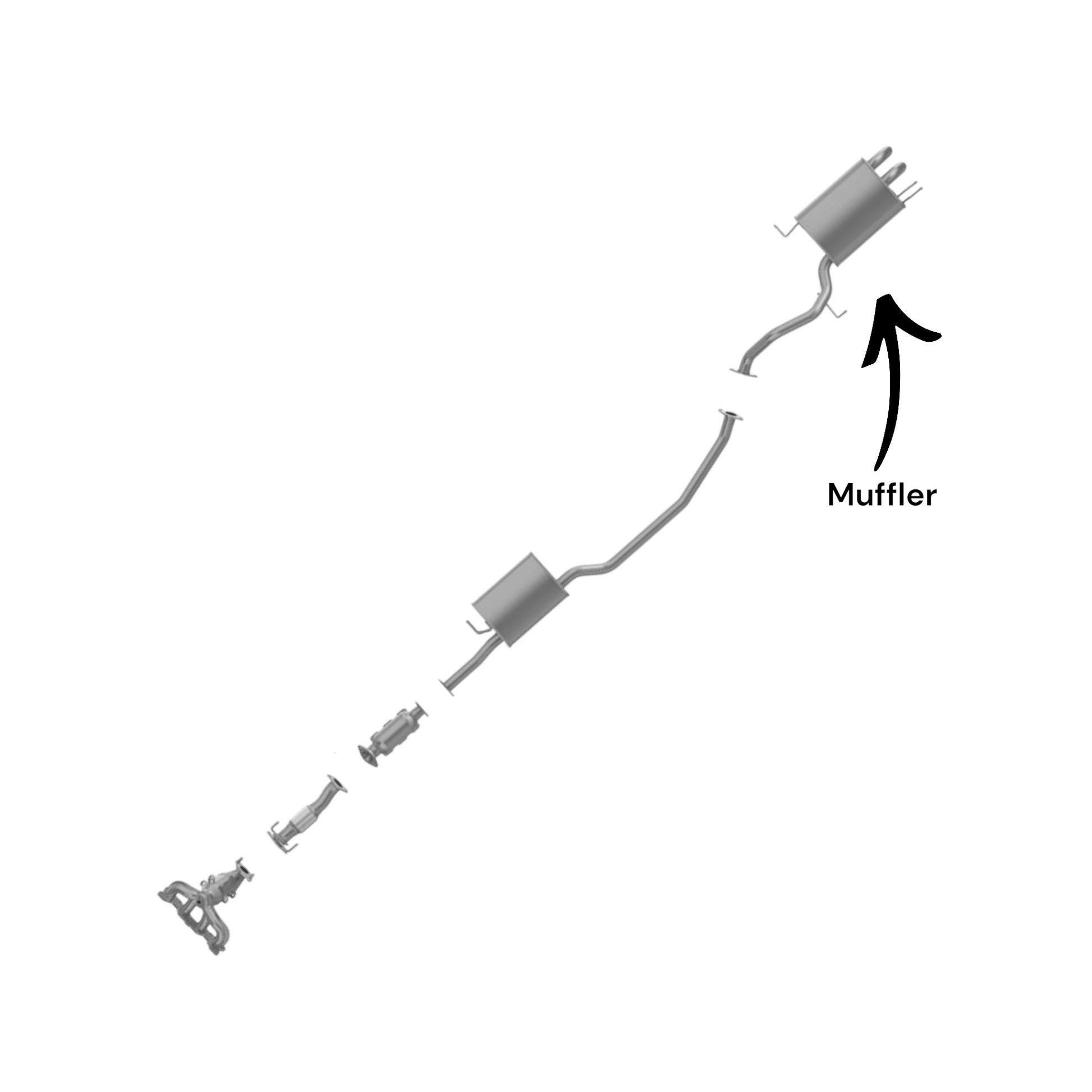 Hyundai Santa Fe 2.4L (2010-2012) Muffler