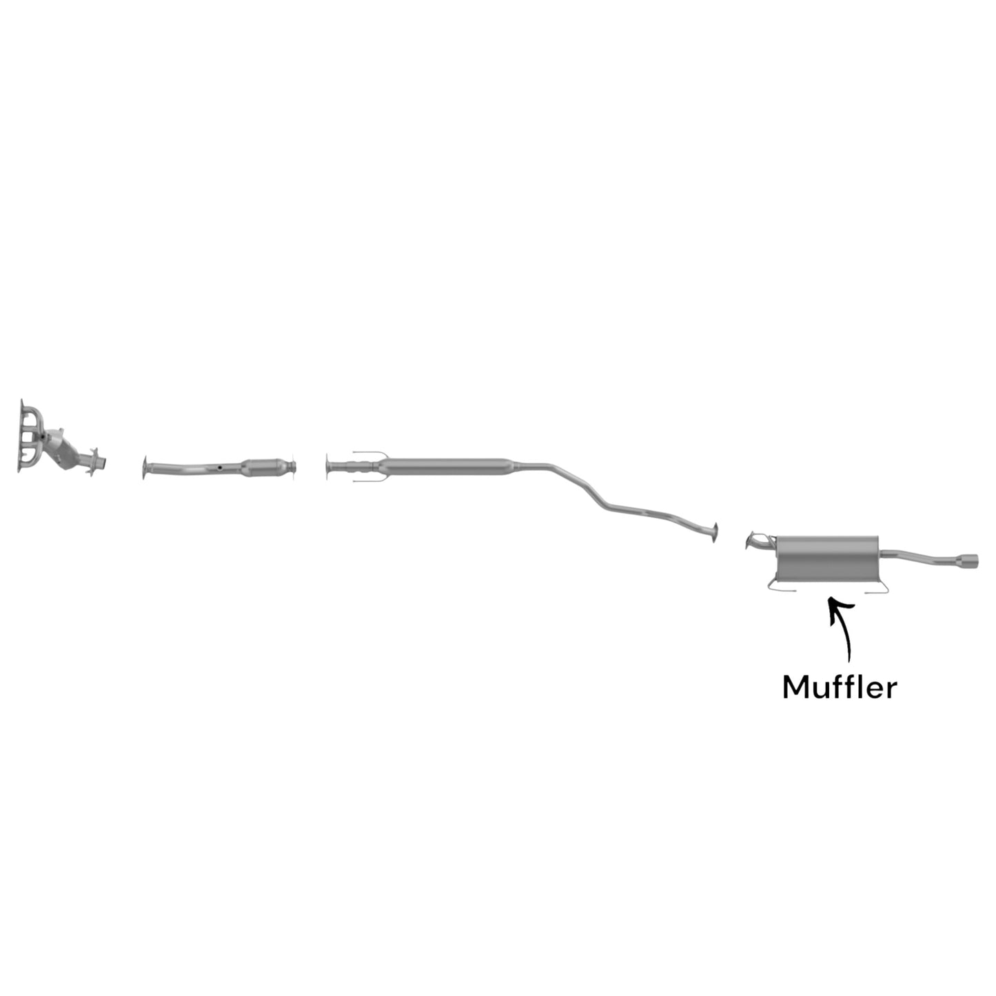 Nissan Sentra 1.8L (2013-2019) (SR sub-model Only) Rear Muffler
